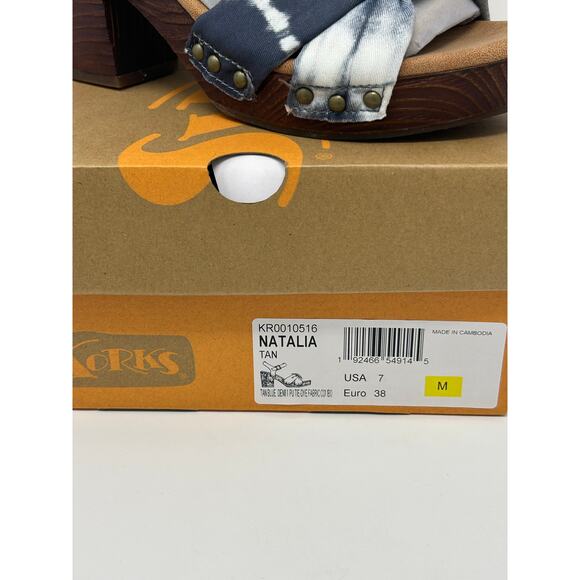 NIB Korks Natalia Size 7 Sandals - Picture 3 of 12